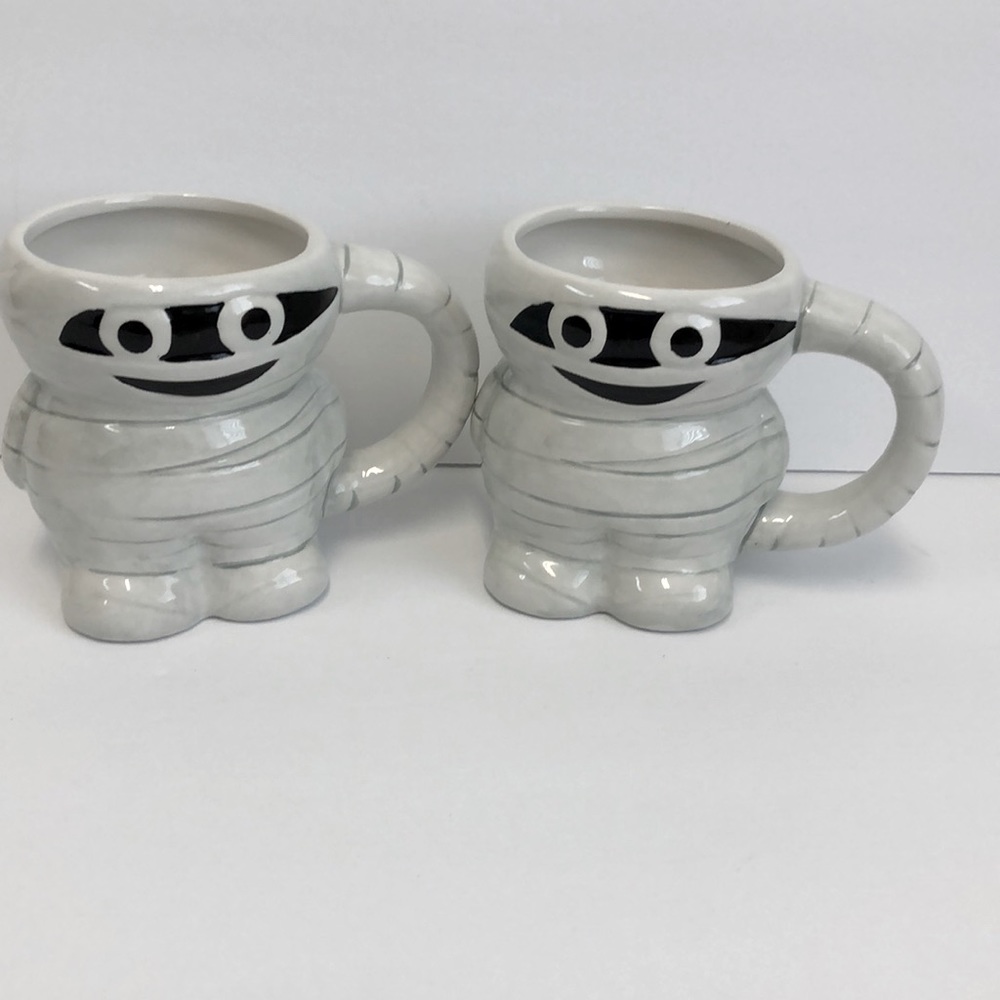 NEW Figural Mummy Mug Set Broom and Co.Set of 2 Halloween Holiday Fall